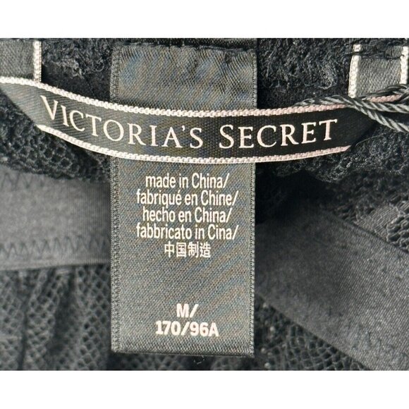 Victoria Secret Womens Lingerie Lace Sheer Racerback Babydoll Top Only Black M - Picture 5 of 8